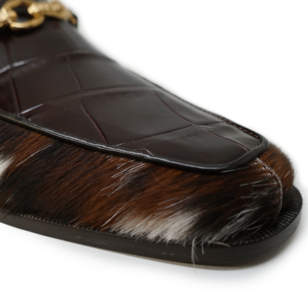 Mauri 4294/5 alligator and pony hair bit loafers