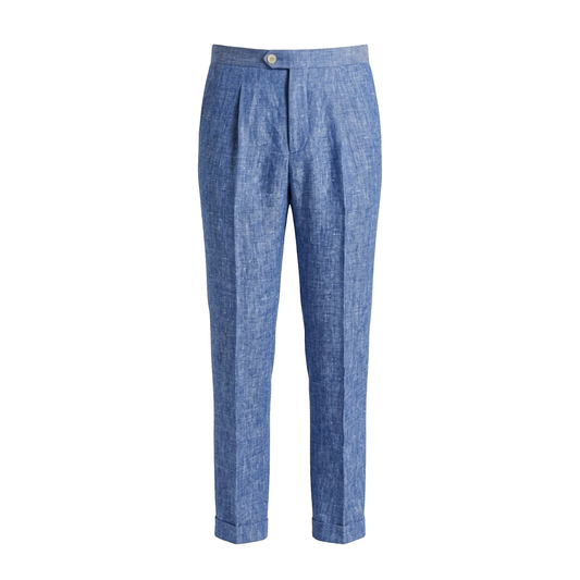 Prestige CD Blue Drawstring Linen Pants