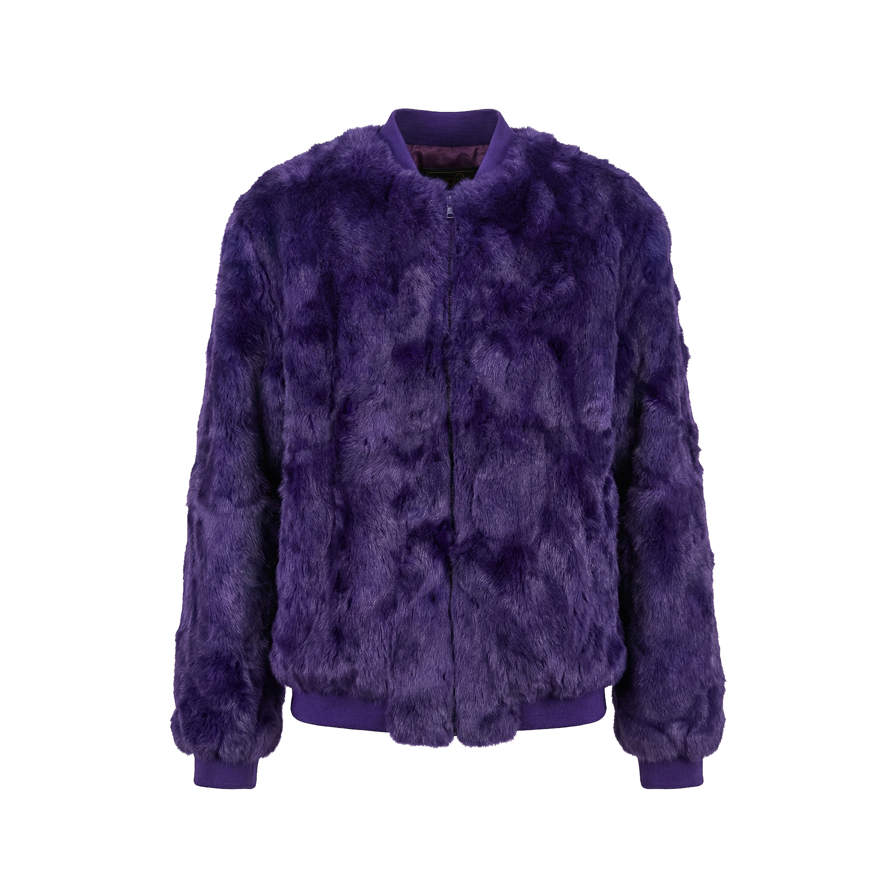 Kashani Men's Purple Rabbit Baseball Jacket