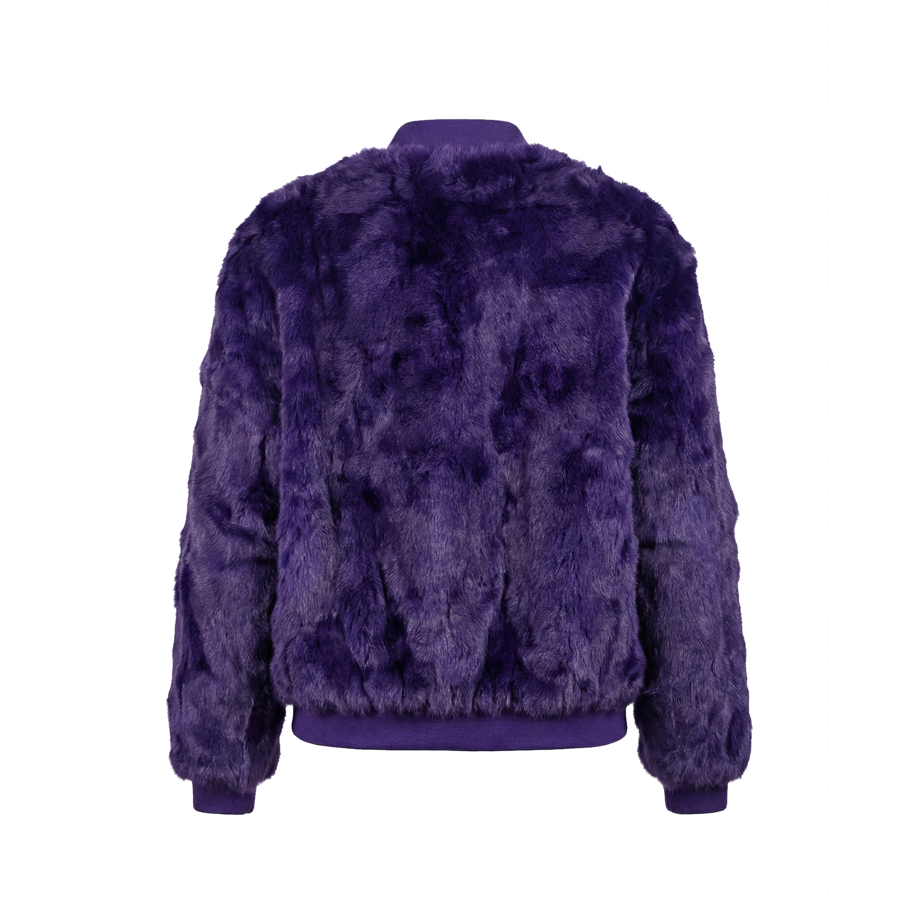 Kashani Men's Purple Rabbit Baseball Jacket