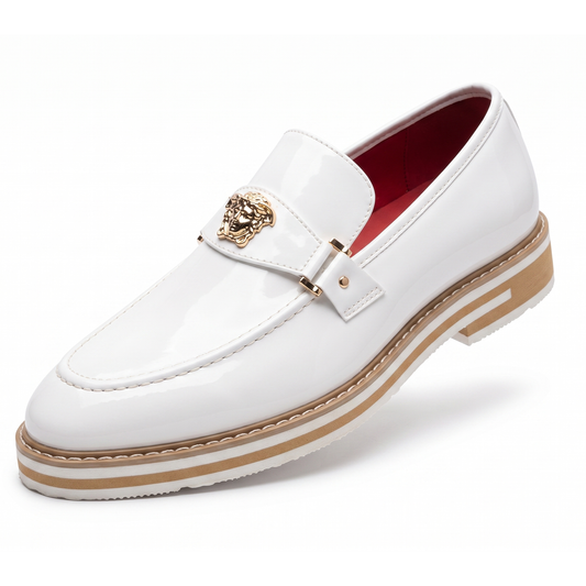 The Ashford White Patent Leather Loafers