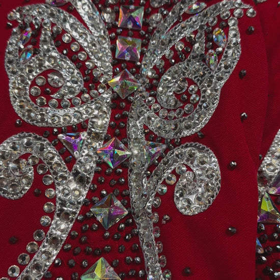 Kashani Red Silver Kingdom Hyper Crystal Jacket - Dudes Boutique