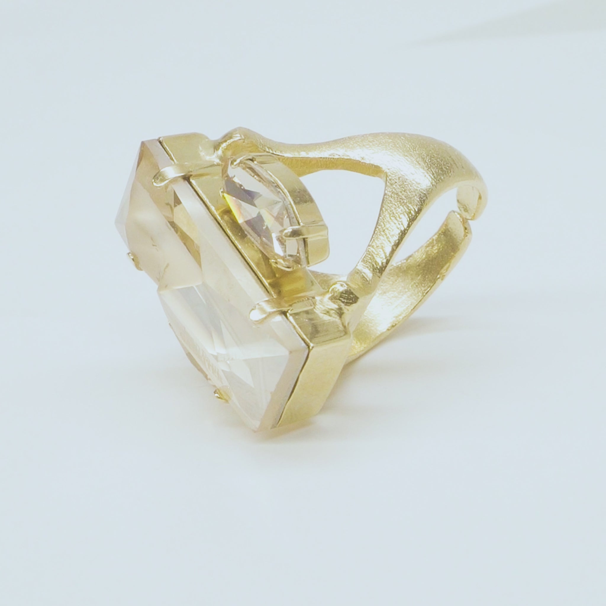 Nikolas Frangos x Jean Paul Gaultier Pink Crystal Ring - Dudes Boutique