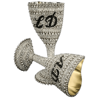 b.b. Simon CUP-506 Crystal Wedding Wine Glass - Dudes Boutique