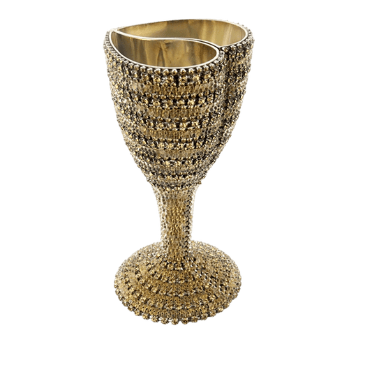 b.b. Simon CUP-510 Gold Crystal Wine Glass - Dudes Boutique