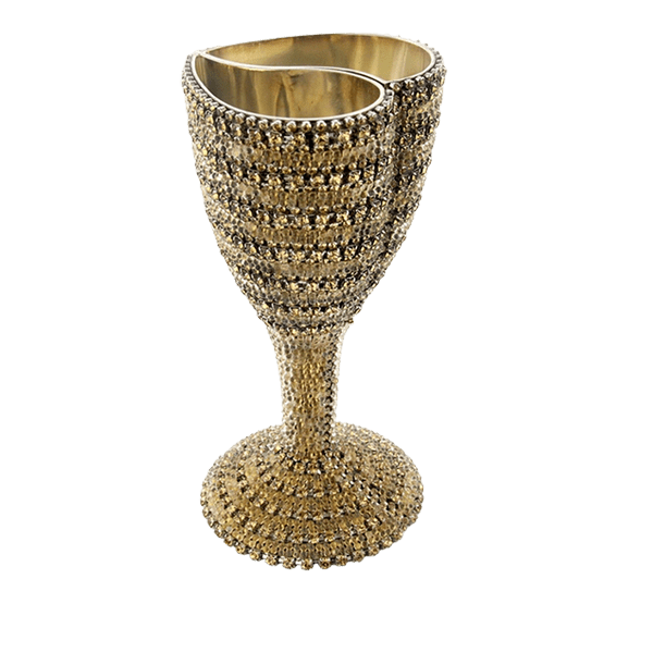 b.b. Simon CUP-510 Gold Crystal Wine Glass