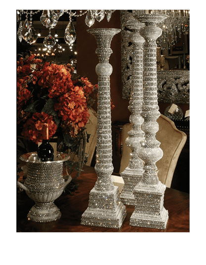b.b. Simon CDH-217 Crystal Candle Holder - Dudes Boutique