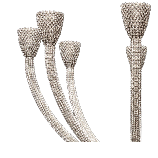 b.b. Simon Silver CDH-234 Crystal Candle Holder - Dudes Boutique