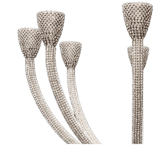 b.b. Simon Silver CDH-234 Crystal Candle Holder - Dudes Boutique