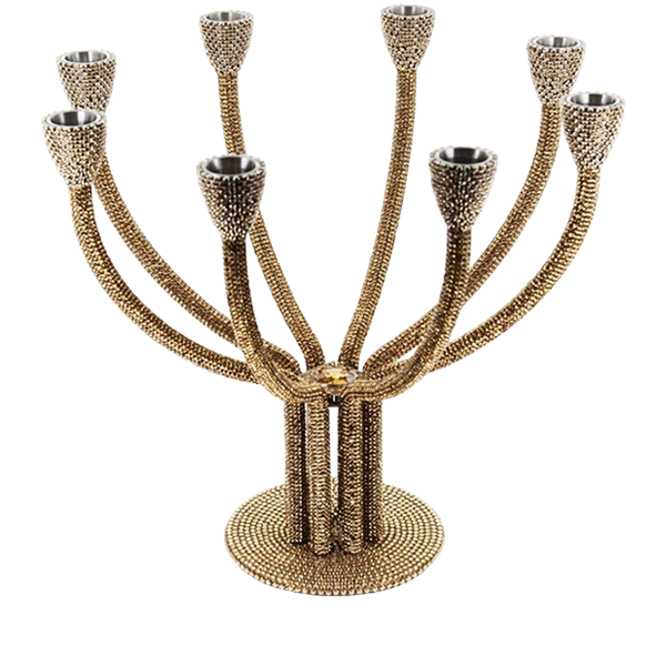 b.b. Simon Gold CDH-234 Crystal Candle Holder - Dudes Boutique