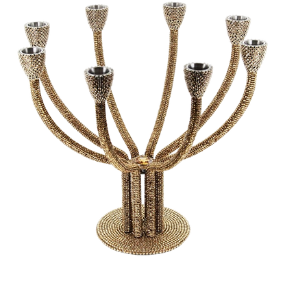 b.b. Simon Gold CDH-234 Crystal Candle Holder - Dudes Boutique