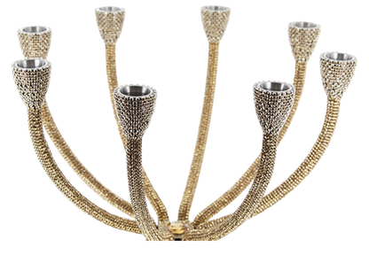 b.b. Simon Gold CDH-234 Crystal Candle Holder - Dudes Boutique
