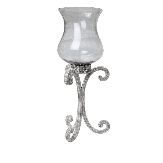 b.b. Simon CDH-253-Clear- L Crystal Candle holder - Dudes Boutique