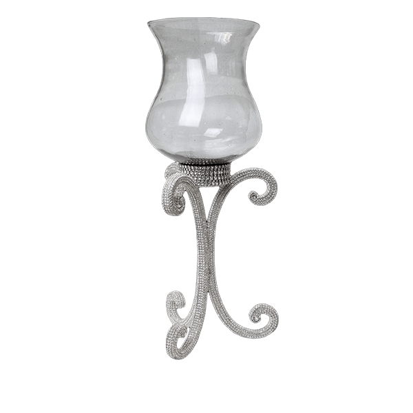 b.b. Simon CDH-253-Clear- L Crystal Candle holder