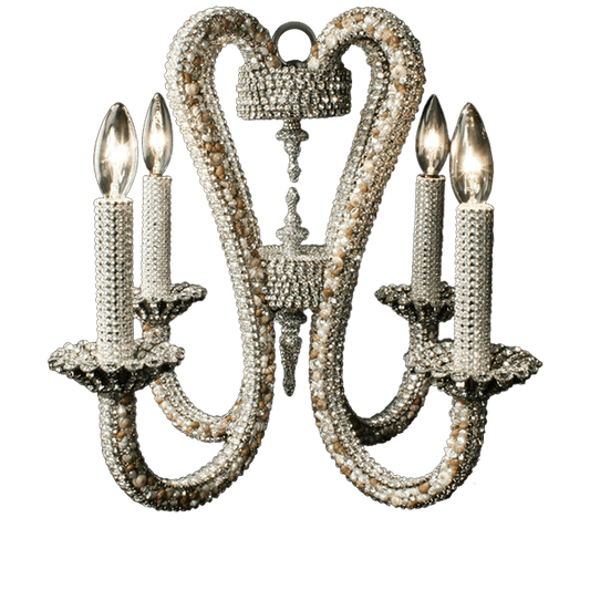 b.b. Simon CH-101-S-SHELL Crystal Chandelier - Dudes Boutique