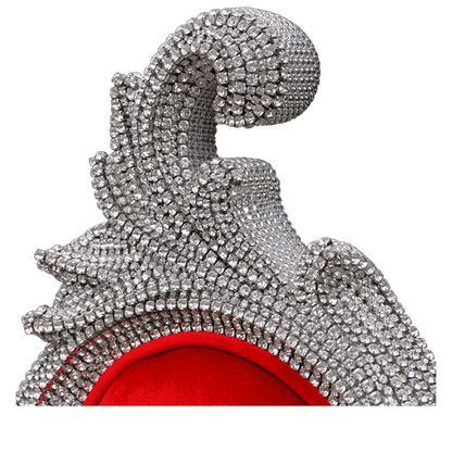 b.b. Simon Silver / Red CHAIR-101 Royal Crystal Chair - Dudes Boutique