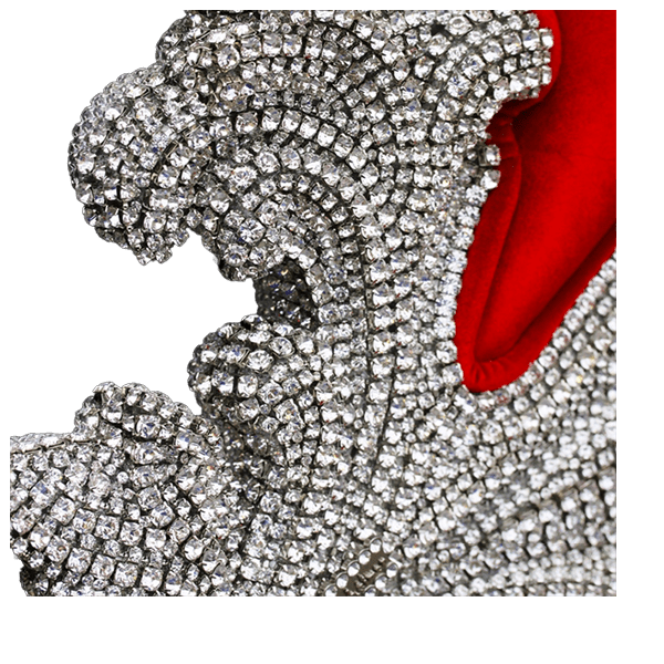 b.b. Simon Silver / Red CHAIR-101 Royal Crystal Chair - Dudes Boutique