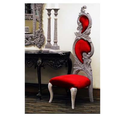 b.b. Simon Silver / Red CHAIR-101 Royal Crystal Chair - Dudes Boutique