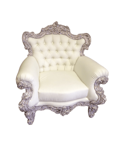b.b. Simon Silver CHAIR-102 Royal Crystal Chair - Dudes Boutique
