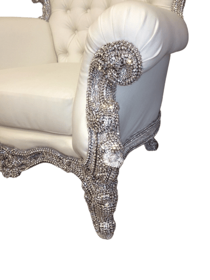 b.b. Simon Silver CHAIR-102 Royal Crystal Chair - Dudes Boutique