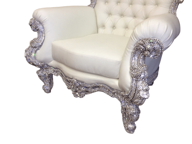 b.b. Simon Silver CHAIR-102 Royal Crystal Chair - Dudes Boutique