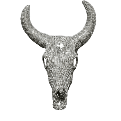 b.b. Simon Silver Crystal CO-201-18 Cow Skull - Dudes Boutique