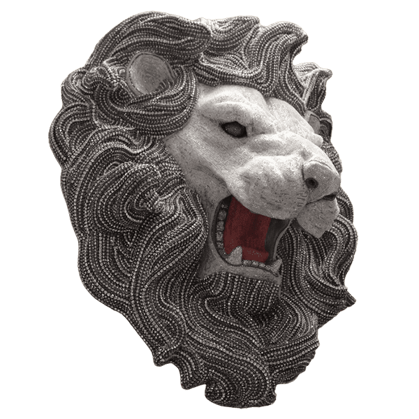b.b. Simon Silver Crystal Lion Mane - Dudes Boutique