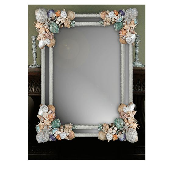 b.b. Simon M-401-SHELL Crystal Mirror - Dudes Boutique