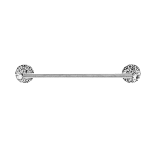b.b. Simon Crystal Silver Chrome Towel Bar - Dudes Boutique