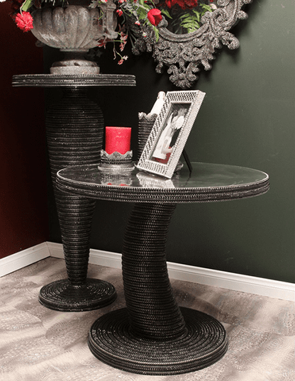 b.b. Simon  TB-101-JET Crystal Table - Dudes Boutique