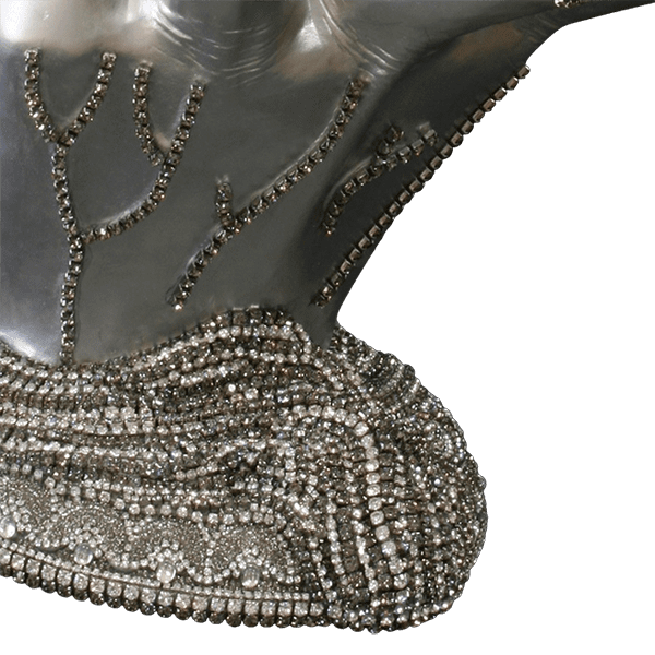 b.b. Simon TB-106-BLACK DIAMOND-CLEAR Crystal Table - Dudes Boutique