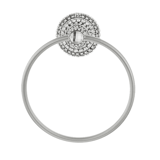 b.b. Simon Clear Crystal Chrome Towel Ring - Dudes Boutique