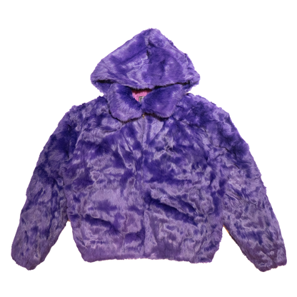 Kashani  Men's Rabbit Fur Hooded Bomber Jacket