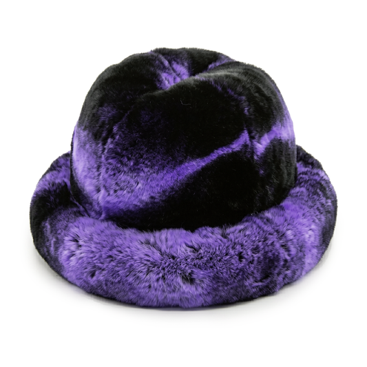 Kashani Men's Purple Rex Rabbit Fur Top Hat
