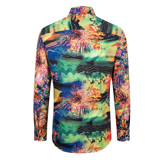 Leoni P602 Multi Color Button Up Shirt
