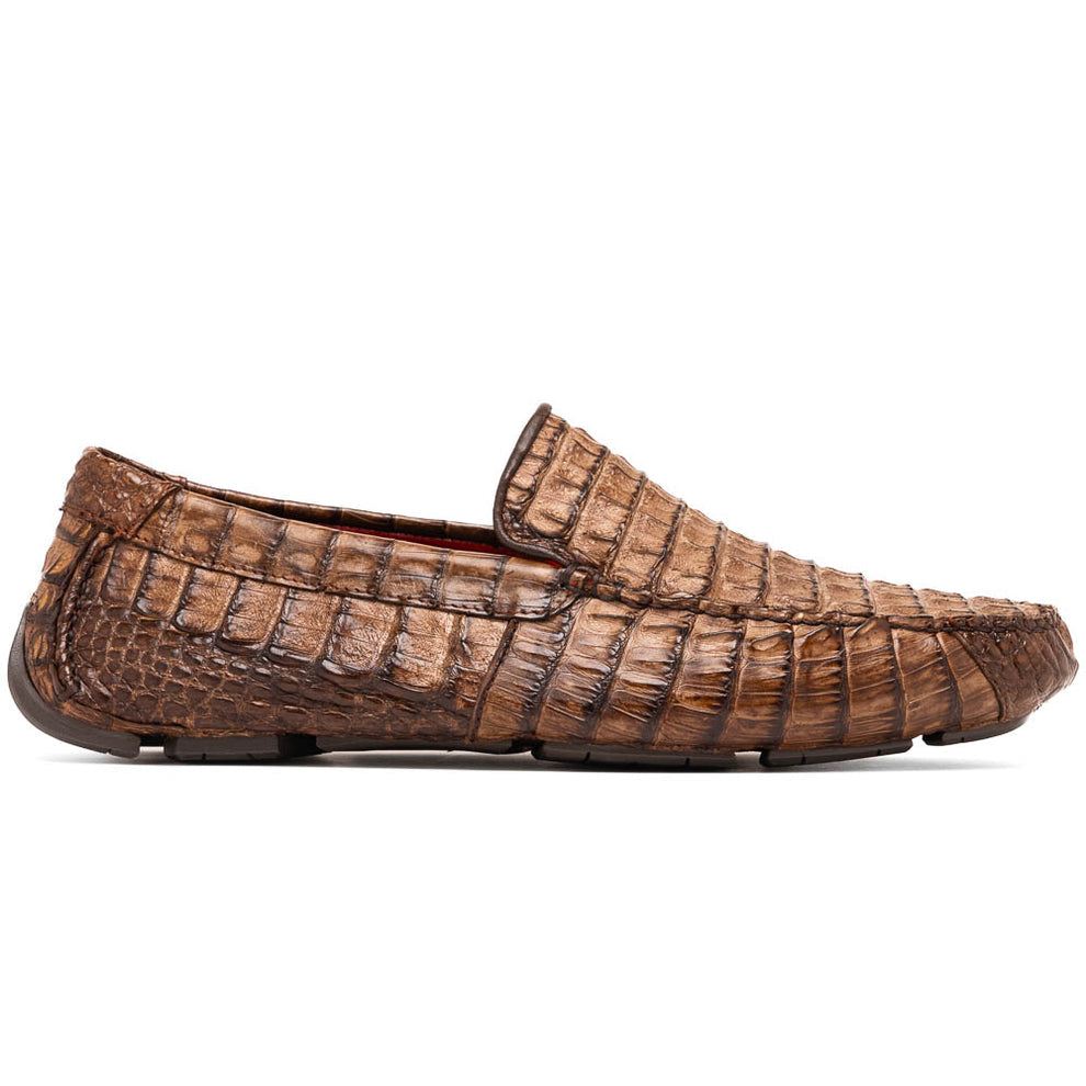 Marco Di Milano Remo Stone Washed Brown Crocodile Loafers - Dudes Boutique