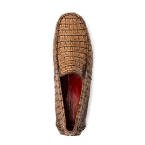 Marco Di Milano Remo Stone Washed Brown Crocodile Loafers - Dudes Boutique