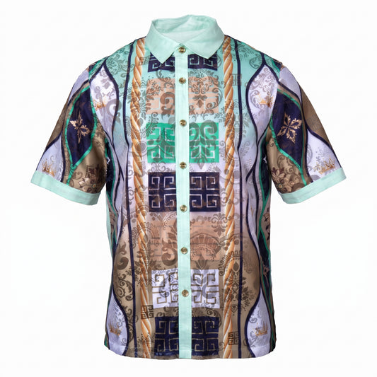 Prestige LUX-660 Mint Lace Linen Shirt