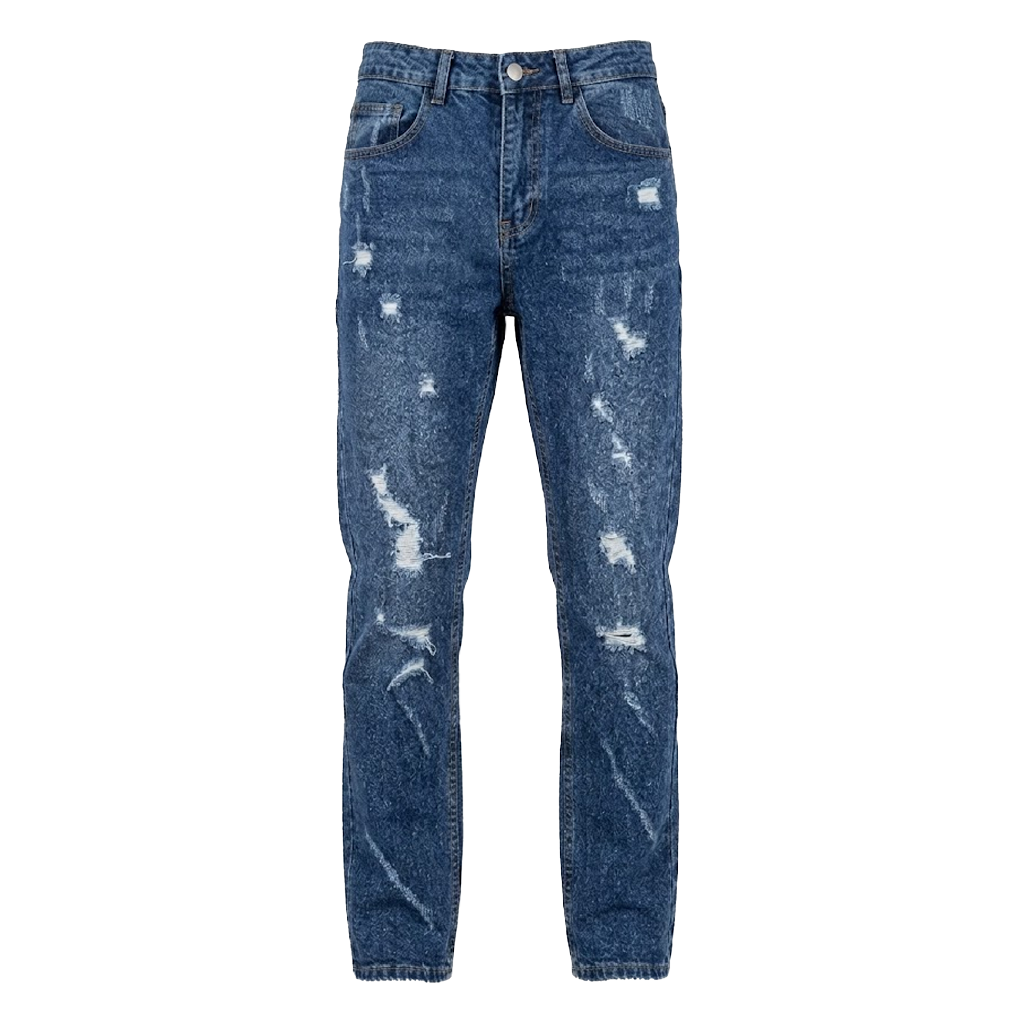 SBO Mid Blue Ripped Denim Jeans