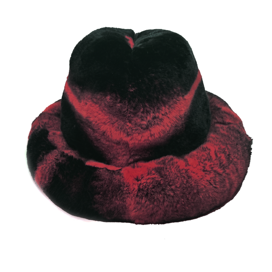 Kashani Men's Red Rex Rabbit Fur Top Hat