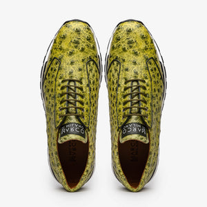 Marco Di Milano Scanno Antique Green Ostrich Quill Sneakers - Dudes Boutique