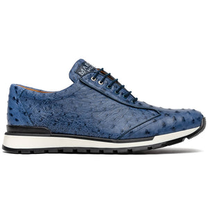 Marco Di Milano Scanno Antique Navy Ostrich Quill Sneakers - Dudes Boutique