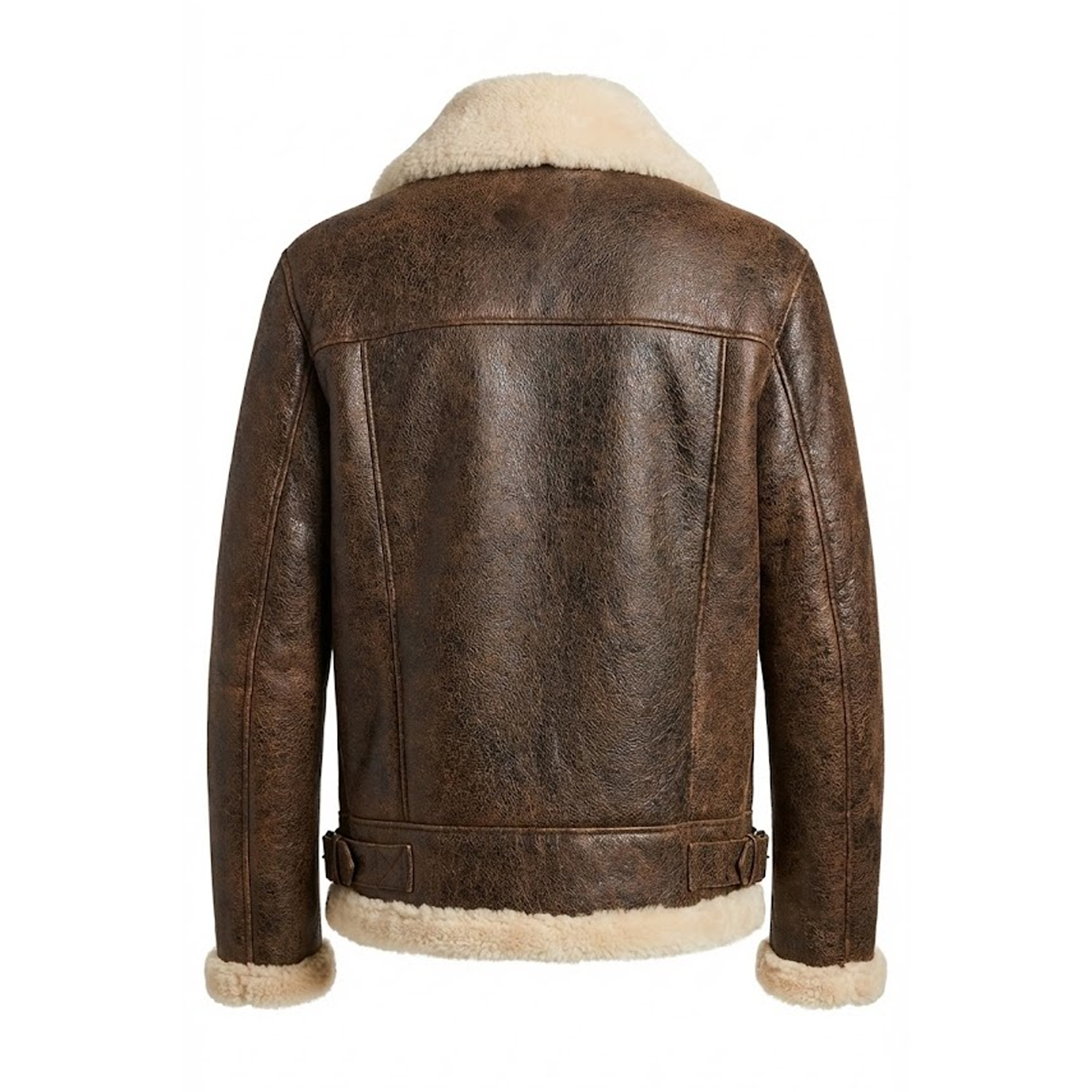 Kashani Men's Distressed Shearling Biker