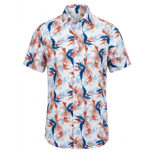 Suslo Couture Multi Color Floral Collar Shirt