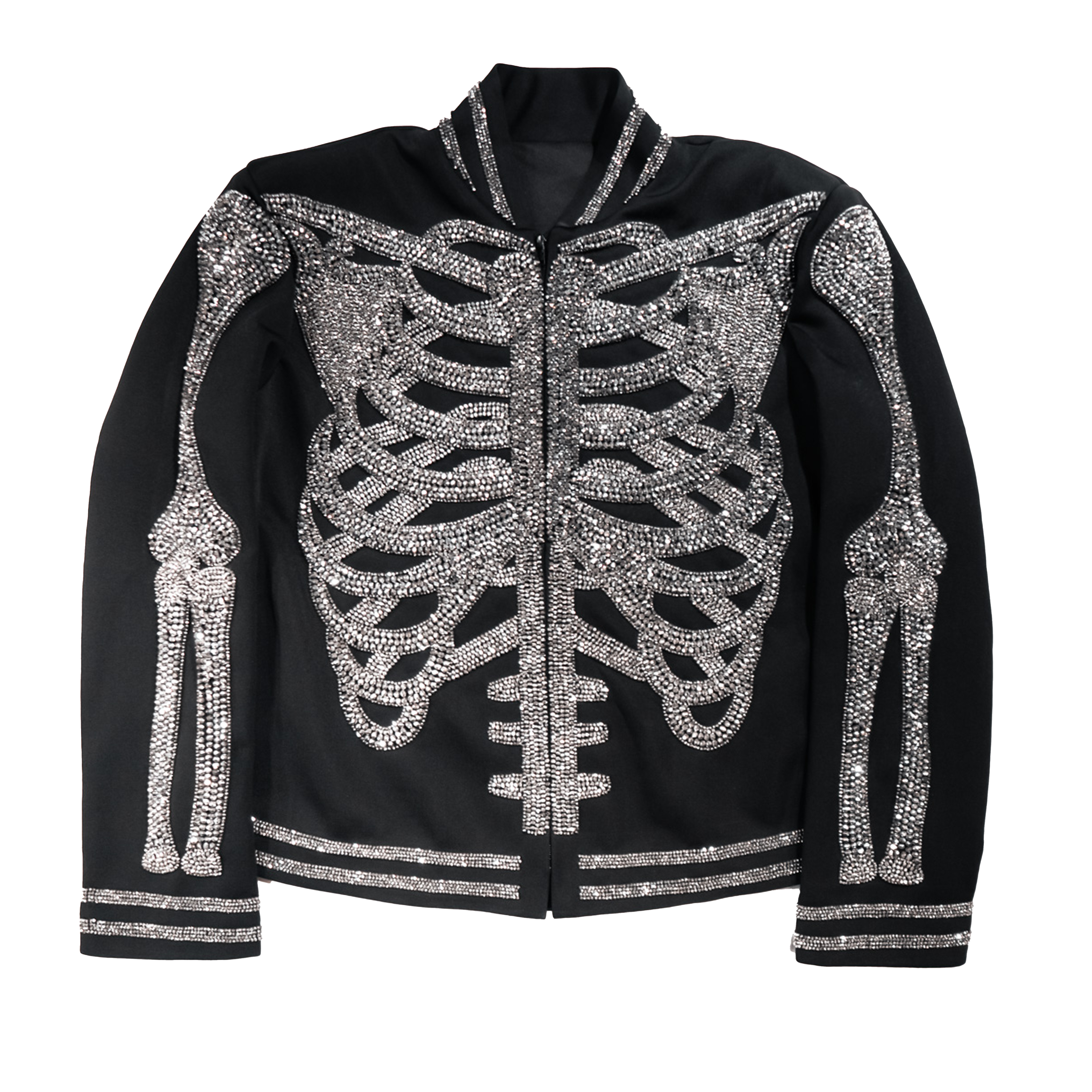 Kashani Skeleton Hyper Crystal Studded Jacket - Dudes Boutique