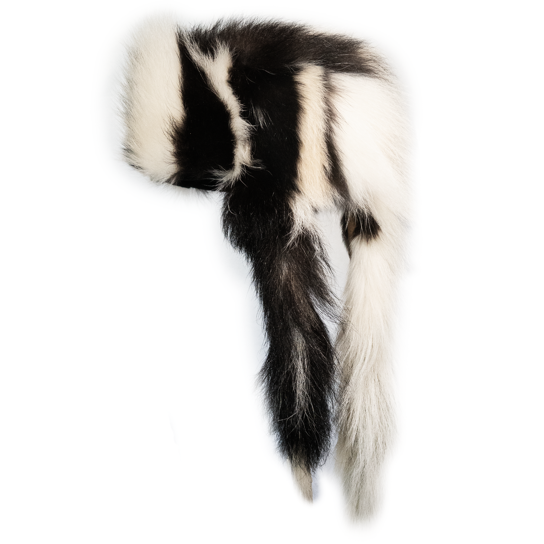 Kashani Genuine Skunk Fur Hat with Three Skunk Tails - Dudes Boutique