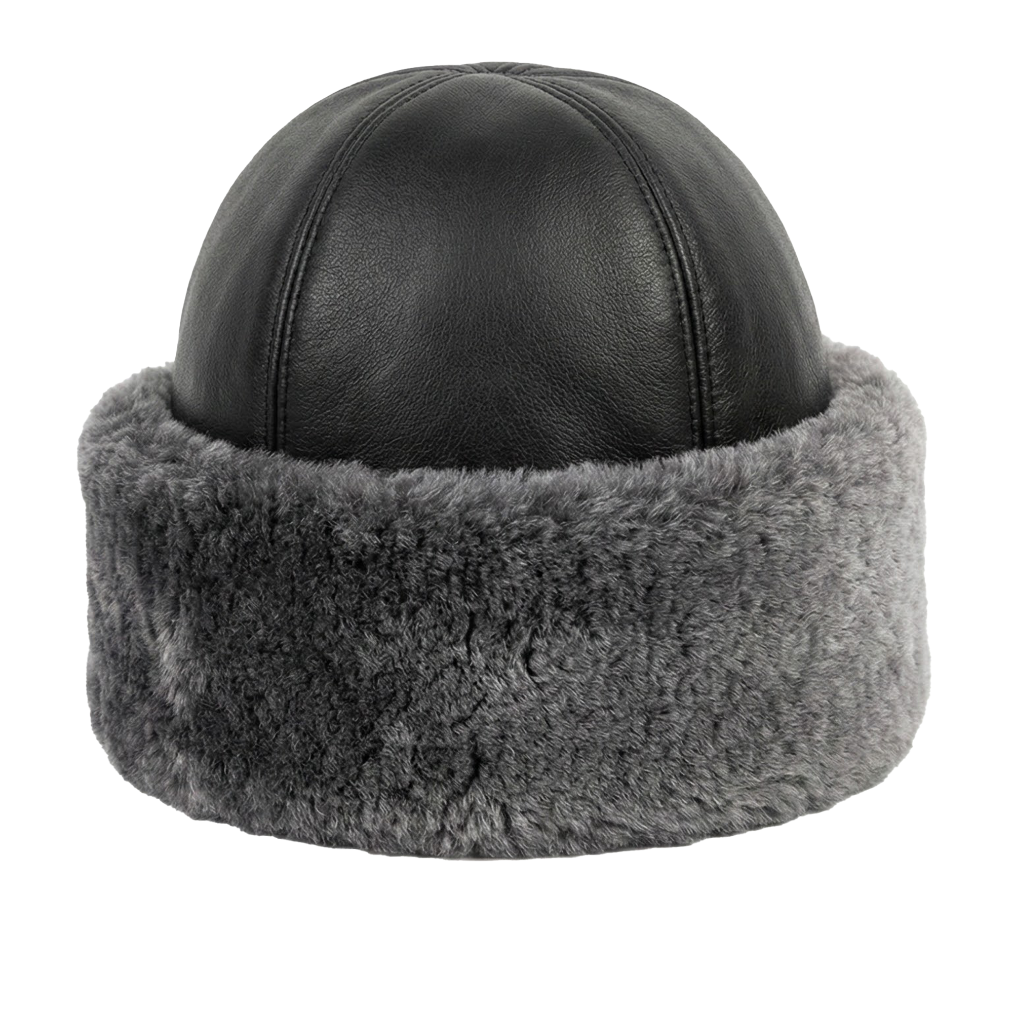 Kashani Black Shearling Skull Cap