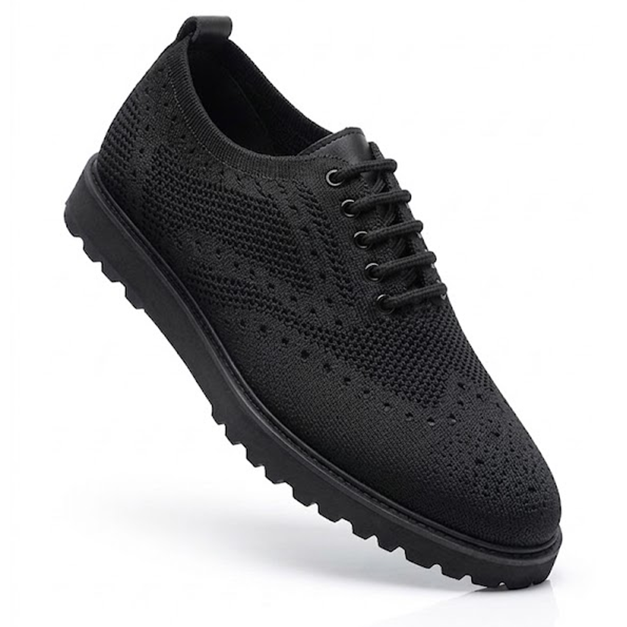 Tayno Black Perforated Sneakers