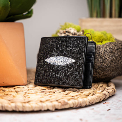 Marco Di Milano Stingray Bi-Fold Wallet Black / White - Dudes Boutique