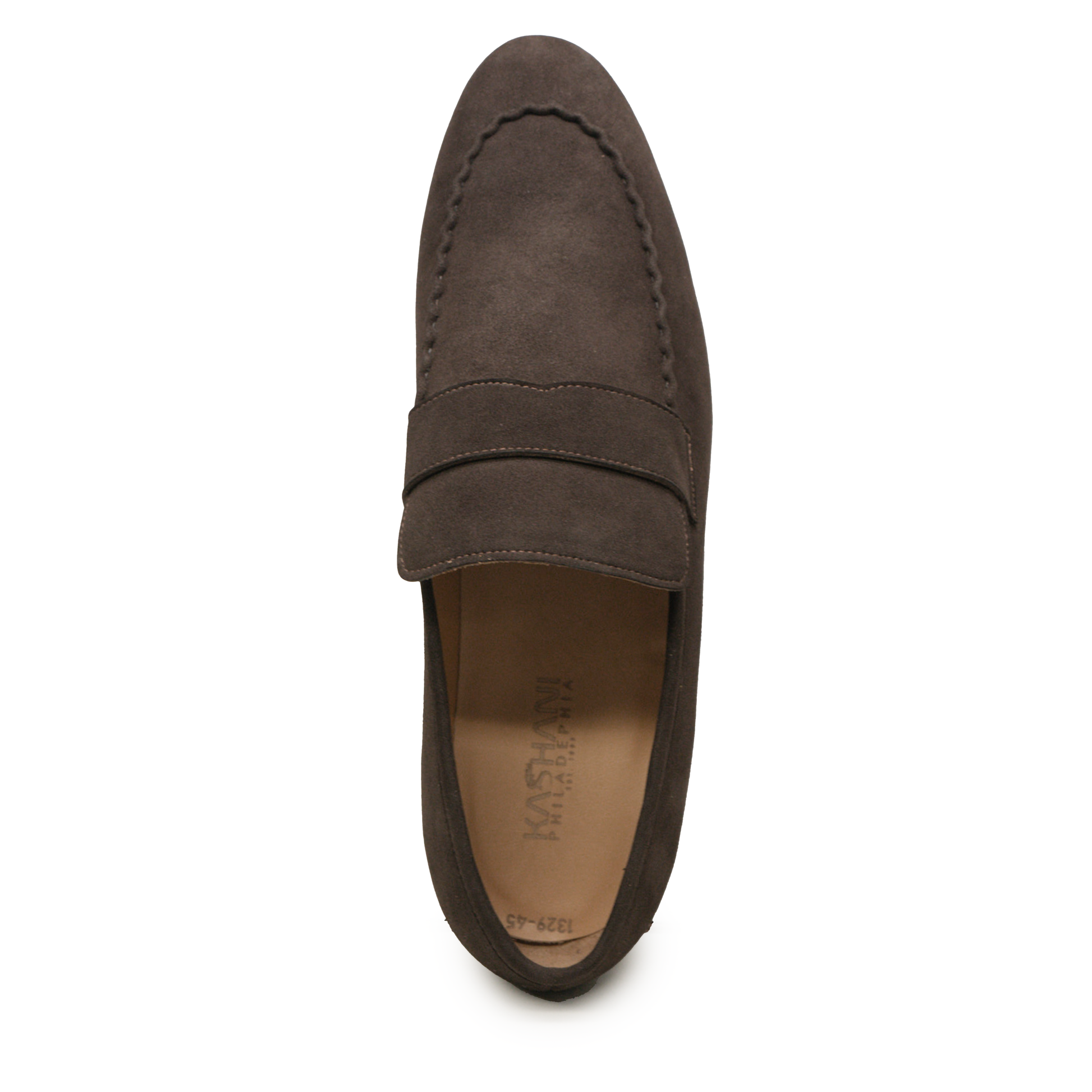 Kashani Dark Brown Suede Penny Loafers - Dudes Boutique